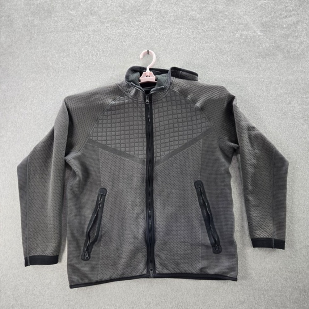 Nike Women Jacket L Gray‎ Geometric Tech Pack Therma-Fit ADV Activewear Quilted